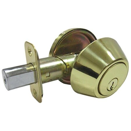 Taiwan Fu Hsing Industrial Taiwan Fu Hsing Industrial 221751 Tru-Guard Single Cylinder Deadbolt - Polished Brass 221751